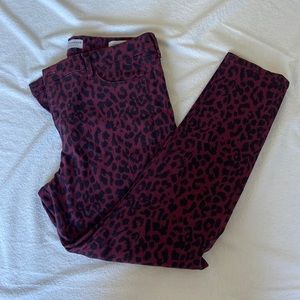 Social Standard Mid-rise Ankle Skinny Cheetah Print Jeans by Sanctuary